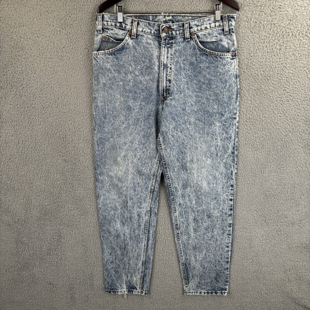 Vintage Levis‎ 550 Jeans Mens 36x32 (Fits 34x32) Acid Wash Orange Tab 80s USA